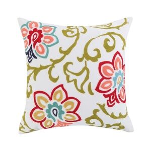LEVTEX HOME EMBROIDERED FEATHER FILLED DECORATIVE PILLOW CLEMENTINE